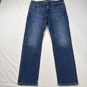 JEANS STRAIGHT SLIM American Eagle Outfitters Mens 32X30 Airflex Fit MEDIUM Wash